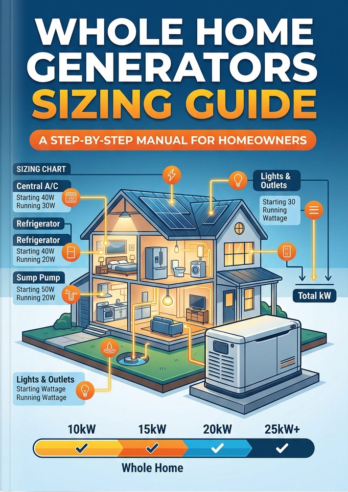 Complete Home Generator Sizing Guide - 28 page PDF cover