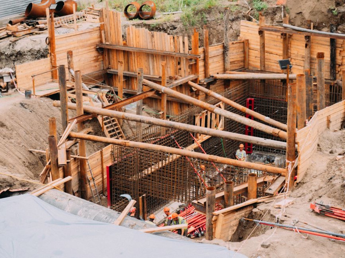 Heavy construction equipment at commercial jobsite requiring reliable portable generator power